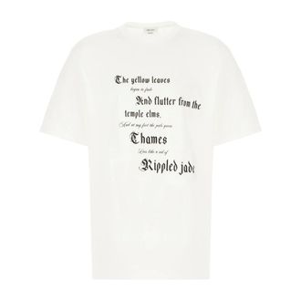 Alexander McQueen Alexander McQueen, T-Shirts, male, White, Size: XL Text-print T-shirt