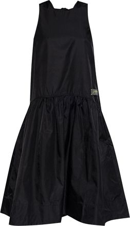 Ganni draped midi dress - Black