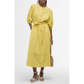 Barbour Heidi Cotton Midi Dress in Sunray Yellow at Nordstrom Rack, Size 10 Us / 14 Uk