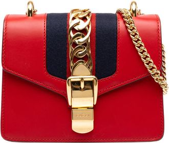 Gucci Pre-owned Gucci Mini Calfskin Web Sylvie Chain Satchel Ladies H6QRNZAMWERJOJRV