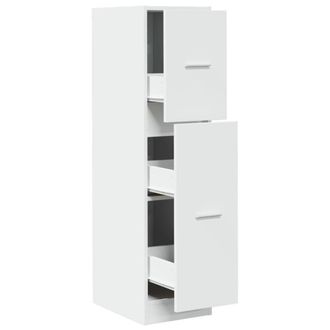 Berkfield Home Apothecary Cabinet White 30x41x118 cm Engineered Wood | Size: 30 x 41 x 118 cm