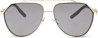 Dolce & Gabbana Eyewear Occhiali da sole con placca logo - Oro