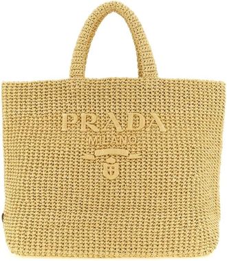 Prada Bolso Tote de Rafia - Bags - Mujer - Beige - ONE SIZE