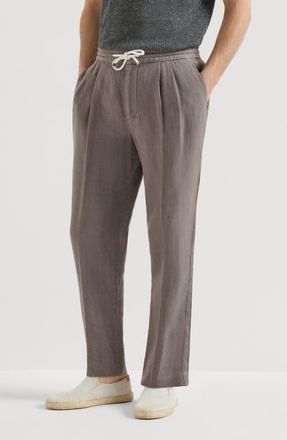 Brunello Cucinelli Trousers with drawstring in Hazelnut at Nordstrom, Size 54 It