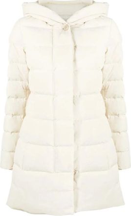 Woolrich Puffy Prescott Parka - Dames - Dons jassen - Wit - XS - Polyester - Jassen