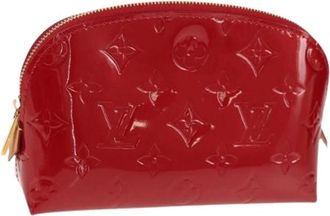 Louis Vuitton Pre-owned Cosmetic Pouch - Dames - Vintage Clutch - Rood - ONE Size - Leer - Vintage