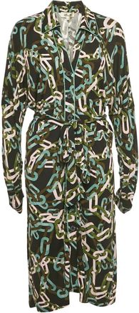 Diane Von F&uuml;rstenberg Abito midi con stampa - Nero