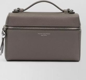 Tory Burch pebbled crossbody bag top handle strap