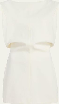 Khaite Toma Sleeveless Silk Mini Dress