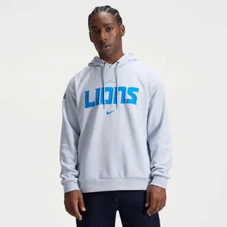 Nike Detroit Lions Rivalries Collection Primary Nike Mens Dri-FIT NFL Pullover Hoodie in Grey | 03EJ07R9J-XM3