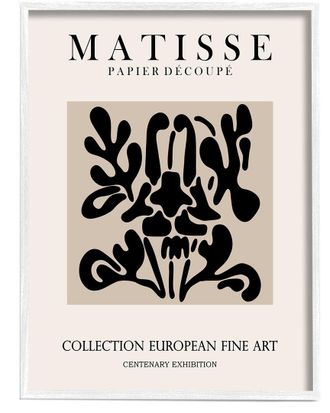 Stupell Industries Abstract Contemporary Black Floral Design Matisse Typography By Ros Ruseva Wall Art