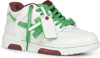 Off-white Mens White And Green Out Off Office Sneakers Calf Leather Trainers