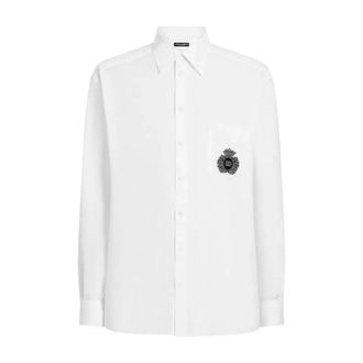 Dolce & Gabbana Overhemden, Heren, Wit, L, Stijlvolle Shirt met G5Ms 2Zfu 4Ikw 0800 Detail