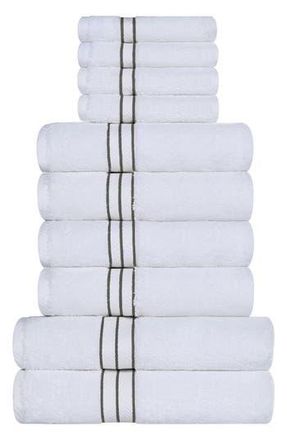 Superior 10-Piece Turkish Cotton Towel Set in Charcoal at Nordstrom Rack, Size 10 Piece Set