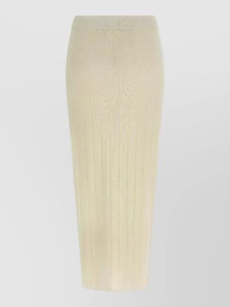 Max Mara ribbed cashmere midi skirt