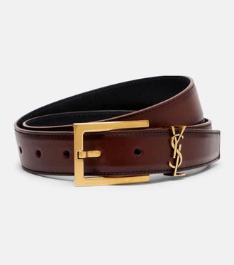 Saint Laurent Cassandre leather belt