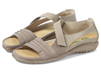 Naot Papaki Womens Shoes Stone Nubuck/Beige Lizard Leather : EU 41 (US Womens 10) M, Leather/Suede