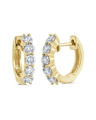 Sabrina Designs 14K 0.81 Ct. Tw. Diamond Huggie Earrings