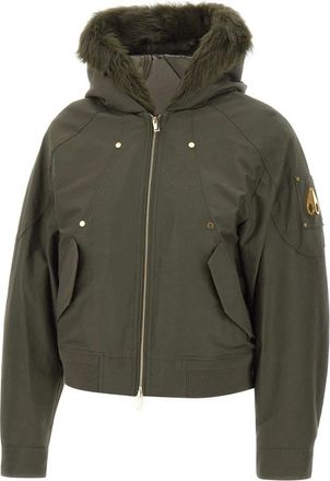 Moose Knuckles Gold Series Logan Shearling Trim Bomber Jacket