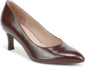 Naturalizer Flora Pointed Toe Pump - Wide Width Available in Cappuccino Brown Faux Leather at Nordstrom Rack, Size 7.5