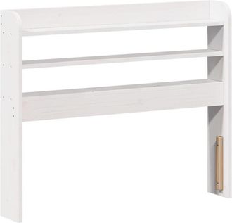 vidaXL Headboard with Shelves White 75 cm Solid Wood Pine Vidaxl