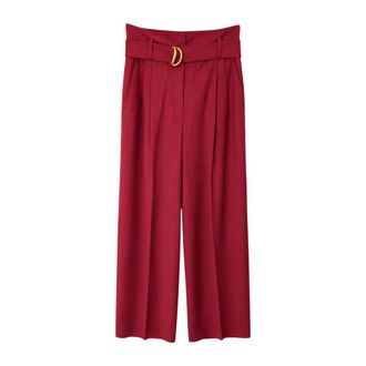 Max Mara Dames, Broeken, Rood, Maat: S Wol