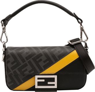 Fendi Pre-owned Fendi Zucca Coated Canvas FF 1974 Diagonal Convertible Baguette Satchel Ladies 7AS149 ALKA 229 0501