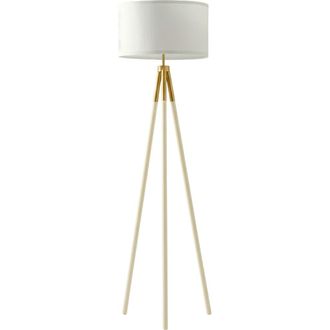 Brightech Levi 61 Modern LED Floor Lamp with Gold Accent, Bulb Included in Cream With Gold Accents at Nordstrom