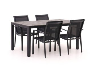 Forza Furniture Forza Altea/Fidenza 160cm dining tuinset 5-delig stapelbaar
