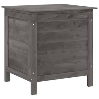 Berkfield Home Garden Storage Box Anthracite 50x49x56.5 cm Solid Wood Fir in Dark Grey