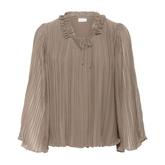 Saint Tropez Overhemden, Dames, Bruin, L, Blouse