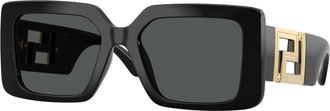 Versace Ve 4505U Zonnebril - Dames - Zonnebrillen - Zwart - 55 MM - Accessoires