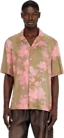 Diesel Lyocell shirt with all-over floral print - Shirts - Man - Multicolor