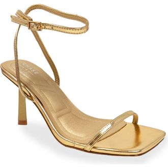 Chase + Chloe by Intouch Footwear Richie Ankle Strap Sandal in Gold Metallic at Nordstrom Rack, Size 7.5