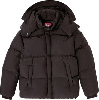 Diesel W-Rolfys-Wrd Jacket - Heren - Winterjassen - Zwart - XL - Leer - Jassen