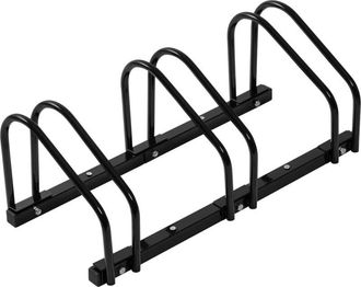 Woltu Woltu - Portabicicletas De Metal Para 3 Bicicletas, Soporte Para Montaje En Suelo Y Pared, Negro