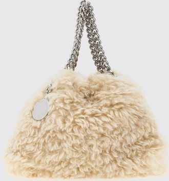 Stella McCartney Falabella Vegan Shearling Mini Bag with Chain Detail