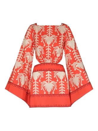 Johanna Ortiz Words of Wisdom dress - women - Cotton - 10 - Red