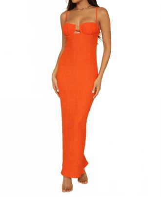 Montce Swim Petal Long Slip Dress In Tangerine