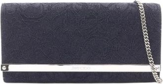 Jimmy Choo London Pre-owned Milla Lace Schoudertas - Dames - Vintage Clutch - Blauw - ONE Size - Vintage