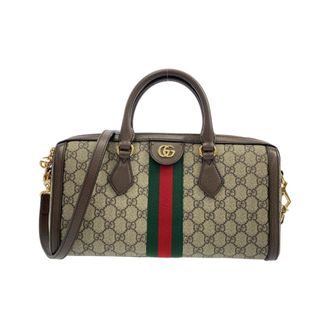 Gucci Beige Brown Gg Supreme Boston Bag (Pre-Owned)