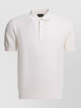 Tom Ford silk cotton pique polo short sleeves
