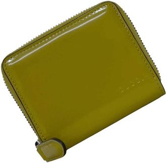 Gucci Green Khaki Leather Coin Purse/Coin Case (Pre-Owned)