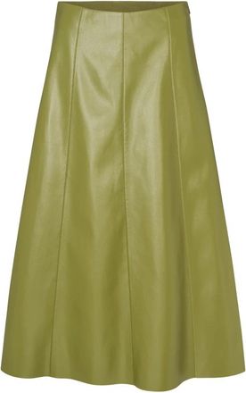 Rue de Femme RUE de Femme - RDFAledra Rok - Dames - Rokken - Groen - Maat: M Leer