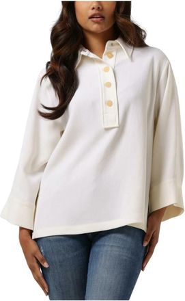 ottod'Ame Blouse Dc 4715 - Dames - Polos - Beige - XS - Katoen - Tops