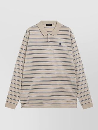Prada long sleeve polo shirt striped design