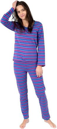 Leveret Womens Loose Fit Cotton Matching Family Pajamas, Fun & Character Themes in Unicorn Stripes at Nordstrom, Size X-Small