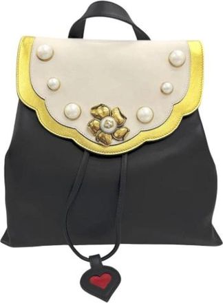 Gucci Pre-owned Backpack - Dames - Vintage Rugzakken - Zwart - ONE Size - Leer - Vintage
