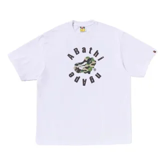 A Bathing Ape Abc Camo Heart Ape Relaxed Fit T-Shirt White 1L30-110-328-WHT