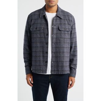 Rails Stellan Glen Check Textured Cotton Button-Up Jacket in Cedar Bay at Nordstrom Rack, Size X-Large